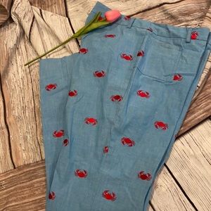 Lilly Pulitzer crab ankle pants.